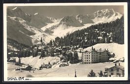 AK Arosa, Ortspartie im Schnee, 1926