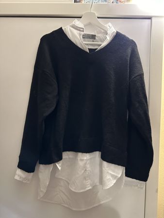 Sweater with blouse effect S