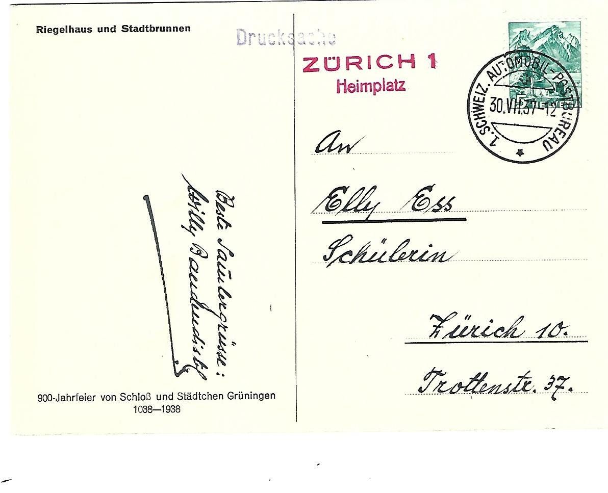 Cartoline postali: Grüningen Riegelhaus – Usato da Wetzikon ZH venduto da Brulu100 1