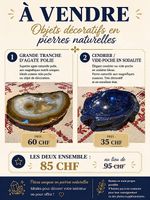 2 vides poches ou cendriers en pierre 