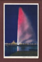 GENEVE de nuit - Le Jet d'Eau - 1948