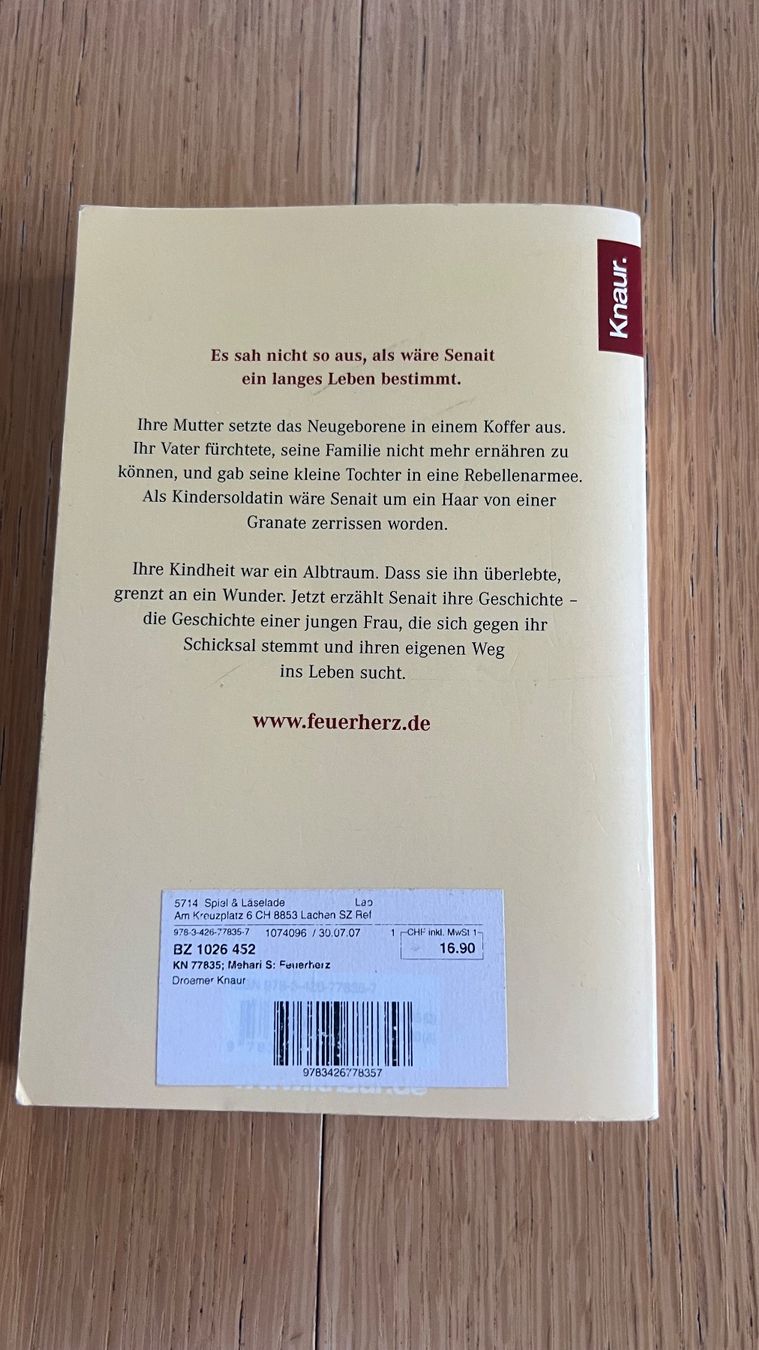 Libri: Feuerherz, Senait G. Mehari – Usato da Schübelbach venduto da Dolly990_2 1