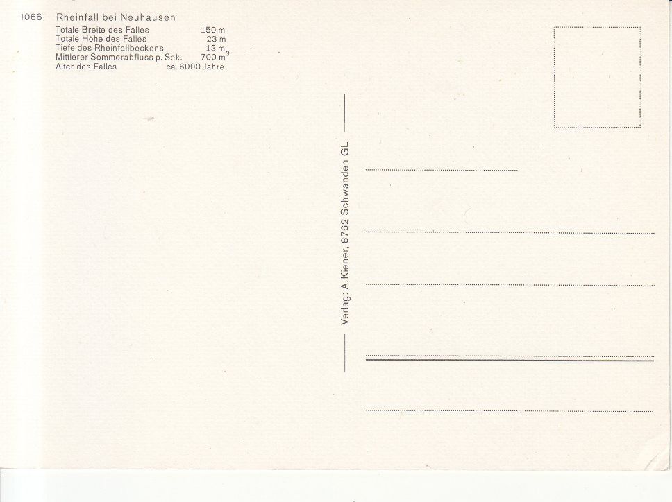 Cartoline postali: Rheinfall ca. 1970 – Usato da Bürglen TG venduto da StampGraf 1