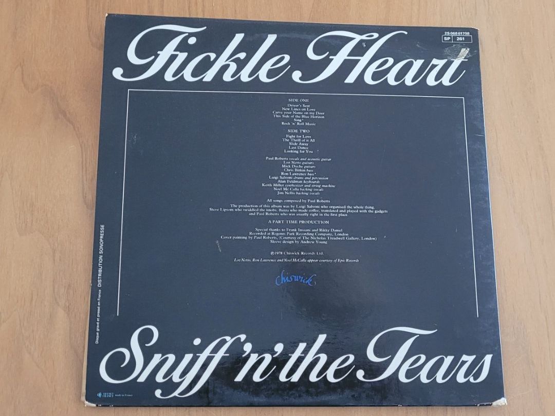 Dischi in vinile: LP  Sniff 'n' the Tears – Usato da Martigny venduto da MZ-67 2