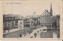Karte Zürich (Uraniabrücke 1917)