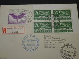 29.IV.39.; ZÜRICH-HUTTWIL; SONDERFLUG SWISSAIR SÜD