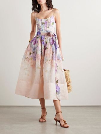 Zimmermann Silk Linen Midi Dress[RRP$1650]