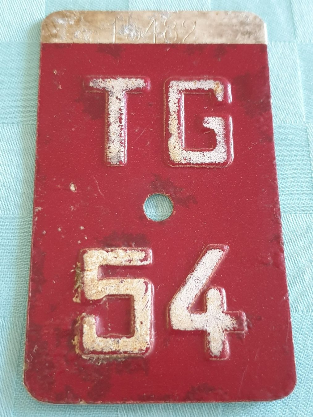 Schilder: Velonummer TG 54 – Gebraucht aus Mörschwil von spirspi