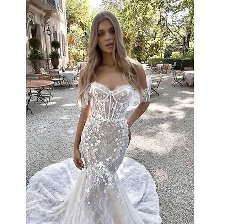 HOCHZEITSKLEID SPITZE NEUE NIE GETRAGEN