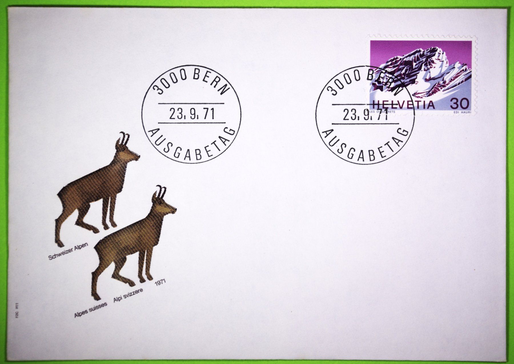 Tutti i francobolli: 1971 / ERSTTAGSUMSCHLAG / BRIEFMARKE FR. 0.30 / DAUERMARKEN – Nuovo (secondo la descrizione) da Luzern venduto da piro12