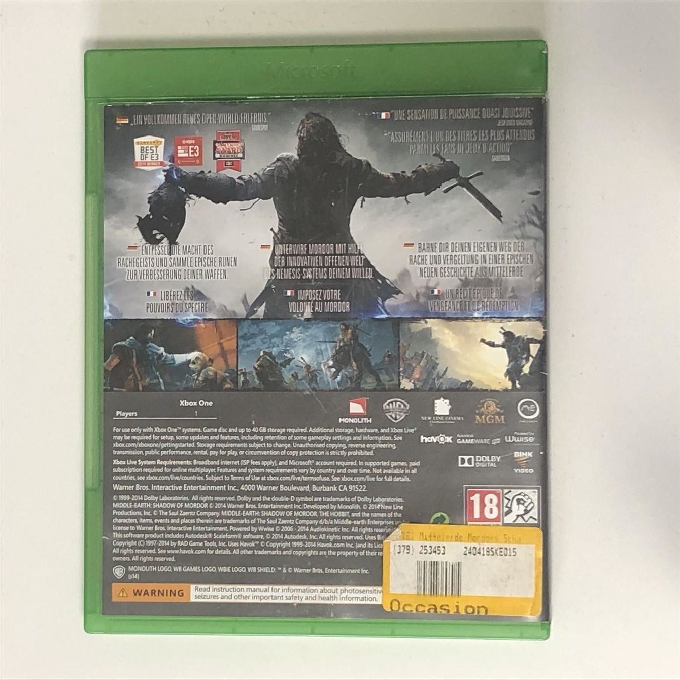 Microsoft Giochi: Shadow of Mordor  XBOX ONE – Usato da Mollis venduto da GamingCorner 2