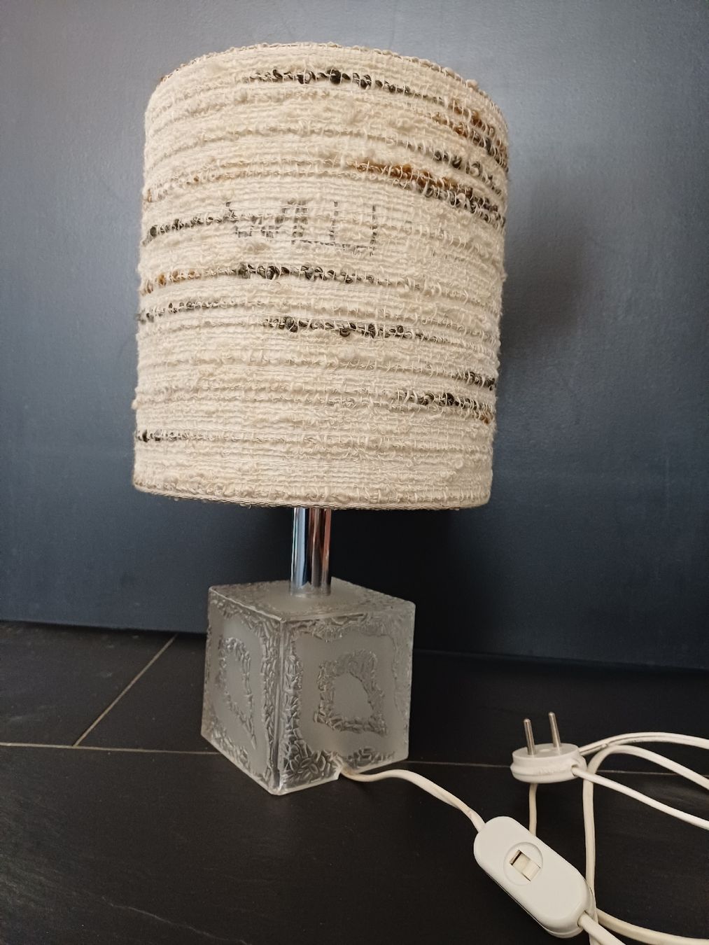 Lampade: Vintage Tischlampe mit Glasfuss – Usato da Niederuzwil venduto da wolkenlos80 7
