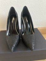 Schwarze Glitzerpumps Grösse 38