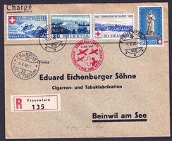 1940, Rotkreuzflug Frauenfeld Feldpost 22, selten
