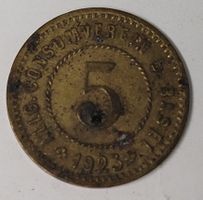 5 RAPPEN / ALLG. CONSUMVEREIN BEIDER BASEL 1923