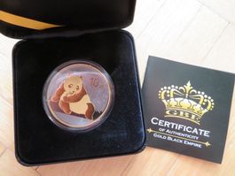 China 10Yuan Panda Münze 2015 / 1oz Silber Gold Black Empire