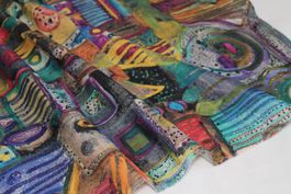 Stoff Kleiderstoff Vintage bunt