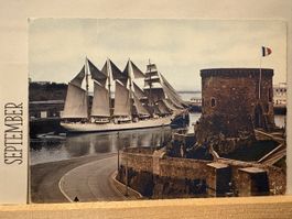 AK von riesen Segelschiff bei Schloss Brest
