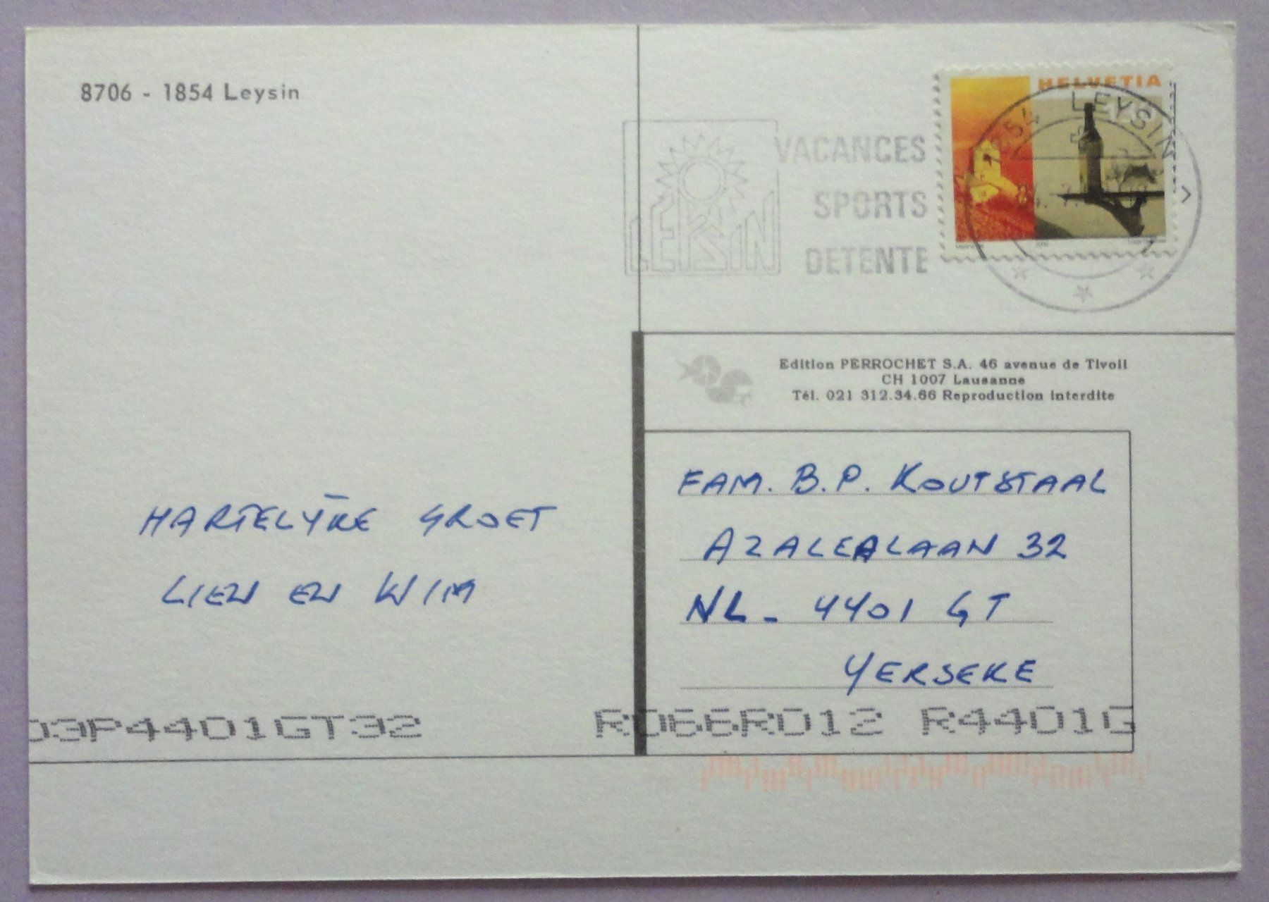 Cartoline postali: Leysin – Usato da Fétigny venduto da Billy2miny 1