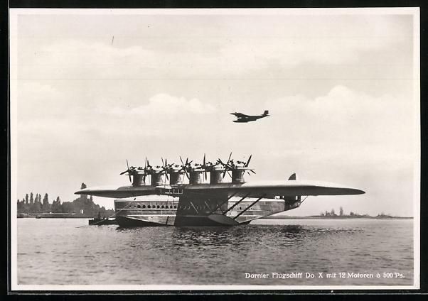 Cartoline postali: Dornier Flugschiff Do X auf dem Wasser – Usato da Berlin venduto da bartko-reher