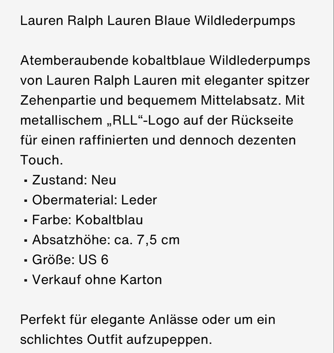 Pompe & Parti di ricambio: Ralph Lauren Wildleder Pumps – Nuovo e nell'imballaggio originale da Zürich venduto da szi_25tn 6