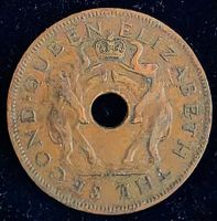 RHODESIEN UND NYASALAND ONE PENNY 1957