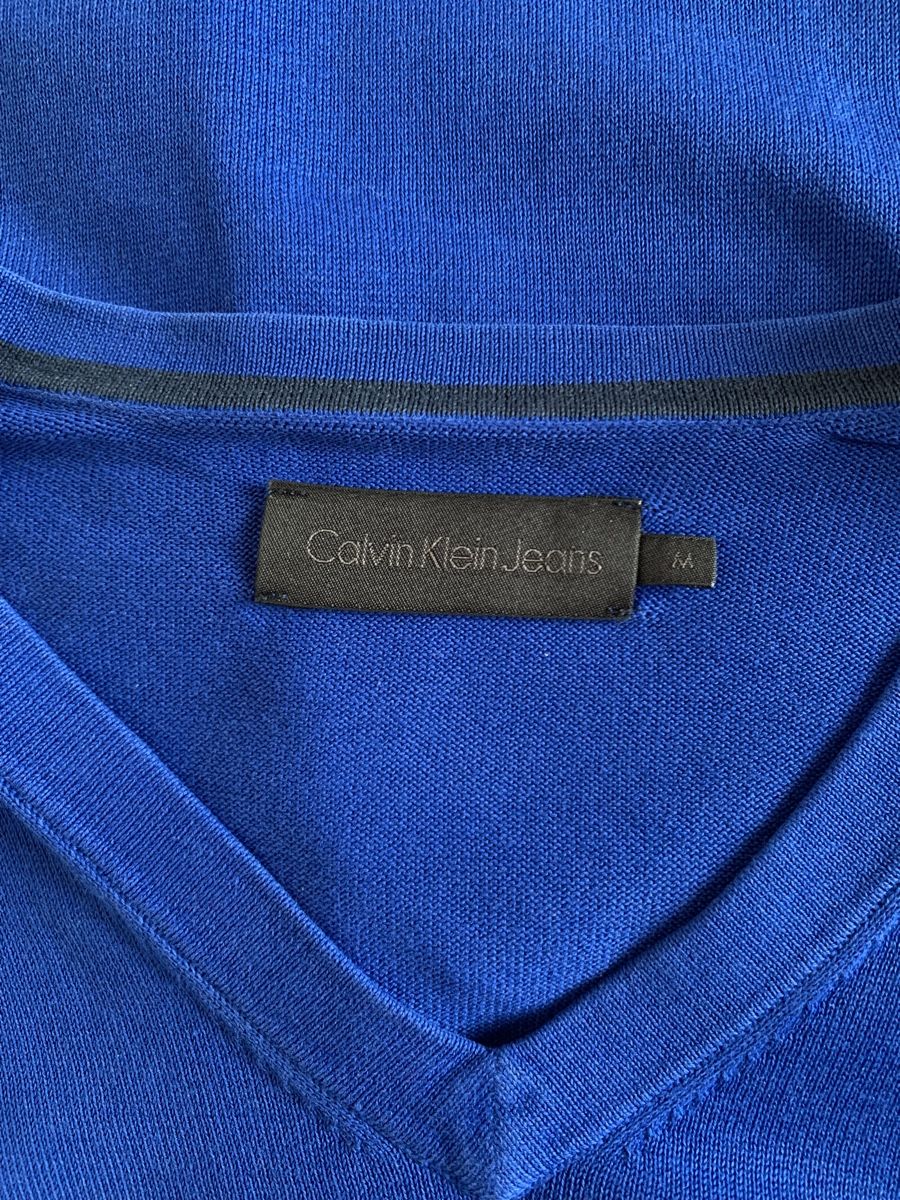 Pulls & Sweat-shirts: Pull Calvin Klein Jeans bleu Taille M en coton – Neuf (Voir description) à Prilly par Sissi_1009 2