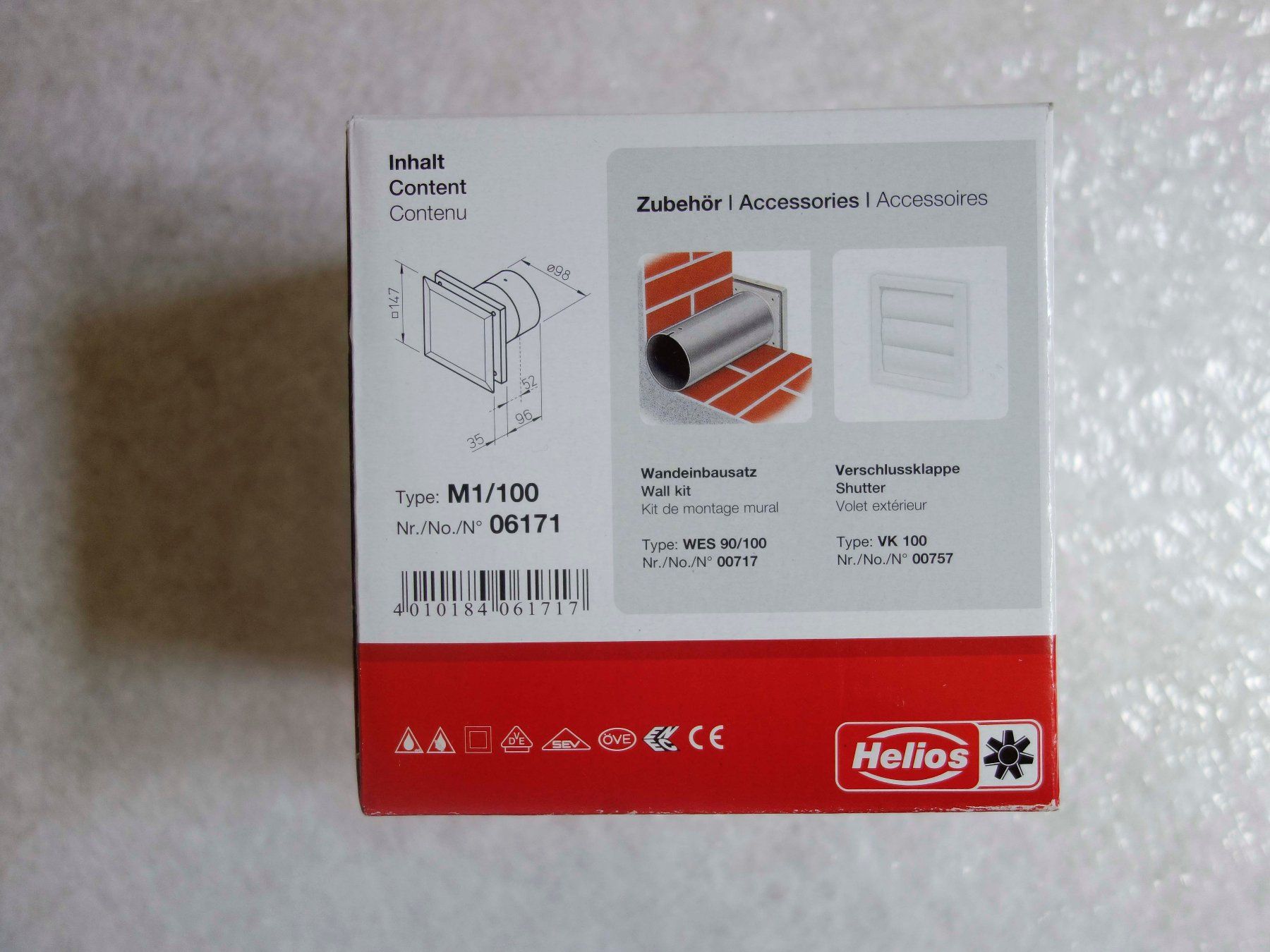 Helios Ventilatori: Helios Badlüfter MiniVent M1/100 – Nuovo e nell'imballaggio originale da Scuol venduto da magenfeuer 3
