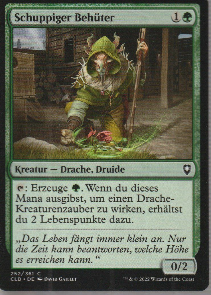 Magic The Gathering Sammelbilder & Trading cards: TCG Magic The Gathering MTG CLB 252 Schuppiger Behüter – Neu (gemäss Beschreibung) aus Vezia von Aquarius_Age