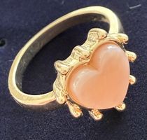 Goldiger Herz-Ring mit Rosenquarz 18mm – Romantik pur!