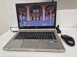 HP 8470p Notebook mit 14" Bildschirm, i7, 256GB SSD, 8GB RAM