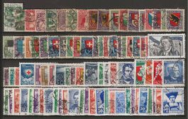 PJ099 - Lot Pro Juventute 1913-1963 (incomplet) obl.