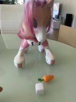 Spielzeugpferd mit pinker Mähne weiss/pink, wie abgebildet