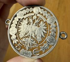 Antike silber Münze Kaiser Franz Joseph I, Österreich, 1909