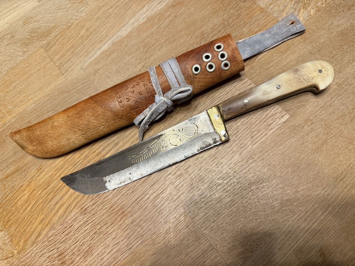 Accessori: Altes Messer mit Horn-Griff Jagdmesser – Usato da Goldach venduto da Messerguru