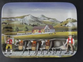 Der Senn mit Fahreimer - Alpfahrt-Panorama von Dölf Mettler