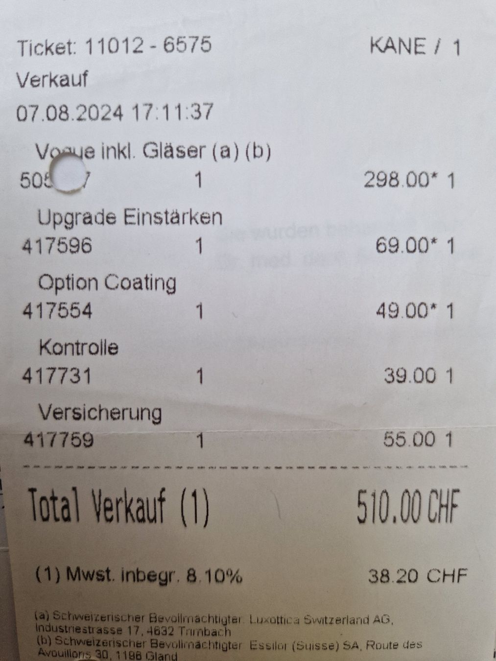 Vogue Brillen & Gläser: Brille Vogue mit Korrektur – Gebraucht aus Lyss von katelisa 9