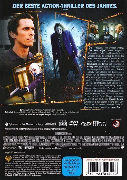 Tutti i DVDs: The Dark Knight – Nuovo (secondo la descrizione) da Volketswil venduto da Fraese1 1