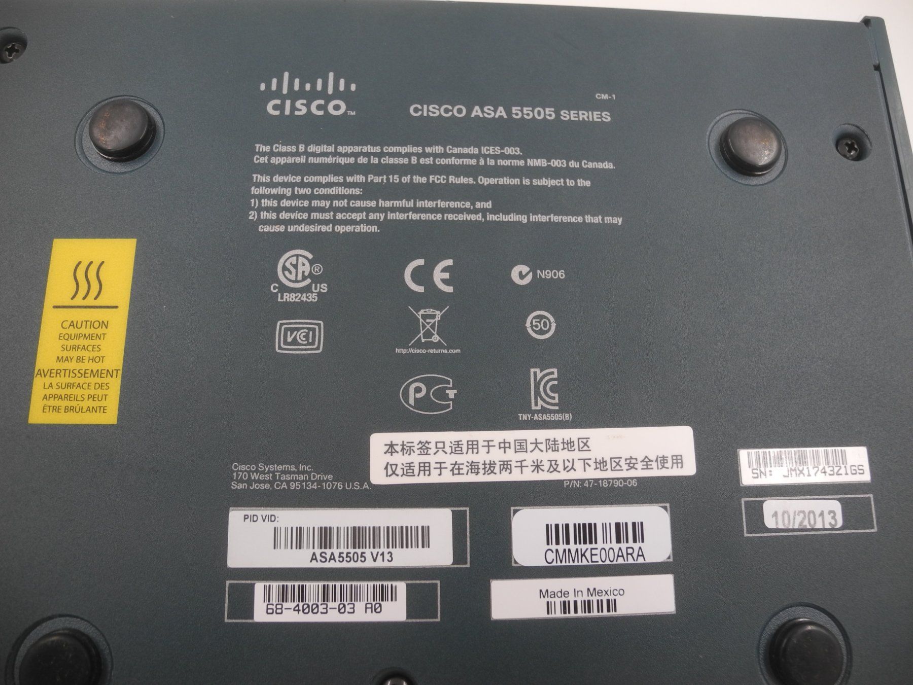 Cisco Firewall: Cisco ASA 505 series Adaptive Security Appliance, Nr. 86b – Gebraucht aus Kottwil von Crazyrolf 3
