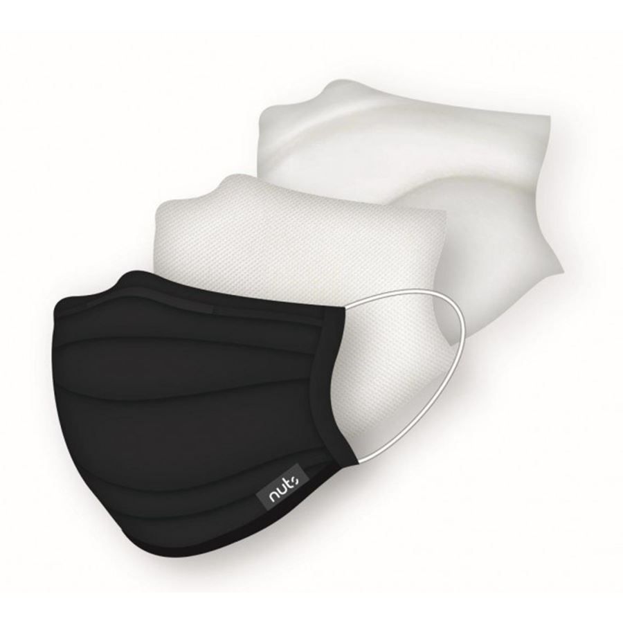 Protezione per viso e udito: Textilmaske Nuts Heiq Viroblock schwarz – Nuovo e nell'imballaggio originale da Wettingen venduto da kochshop 1