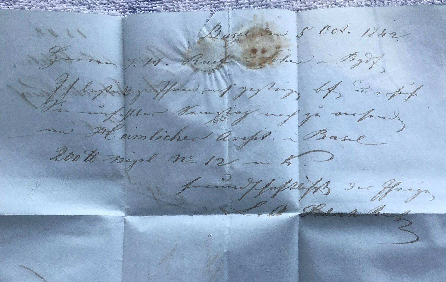 Documenti: ANTIKER BRIEF 1842 – Usato da Ostermundigen venduto da Kari1937 6