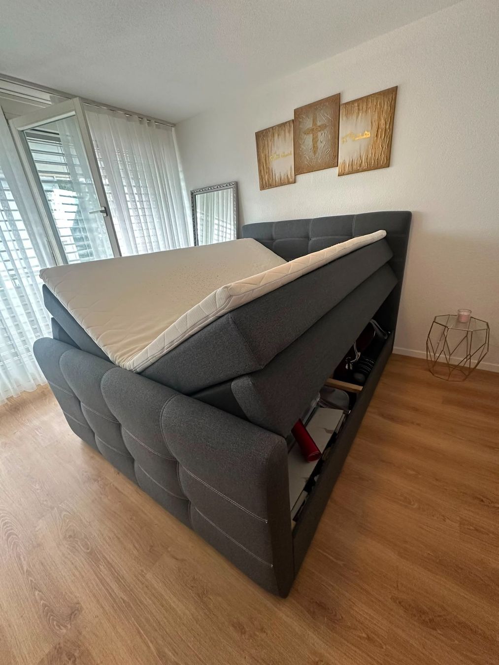 Conforama Betten: Boxspringbett 160x200 mit Bettkasten und Topper – Gebraucht aus Lupfig von ado_pe 2