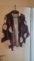 2 kimono noir et rose 