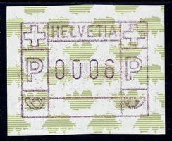 ATM 25 schwarz Wertfehldruck 6 Rp. ** postfrisch