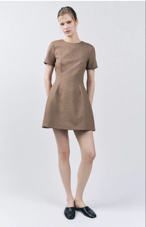 CHECK PLEATED DRESS, Zara, size M