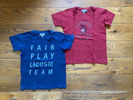 Lot de 2 t-shirts Lacoste taille 6 ans