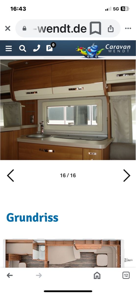 Tabbert Veicoli da campeggio: Wohnwagen Tabbert Da Vinci 700 Kd mit vorzelt – Usato da Oberdorf SO venduto da Valentina2008 7