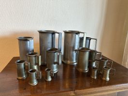 Zinn Messgefässe für Dekoration oder Blumenvasen