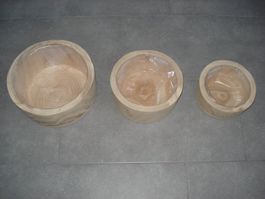 Blumentopf Set in Holz