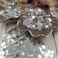 Italienische Pailletten, Silber #1111 / 2 mm, Andrea Bilics